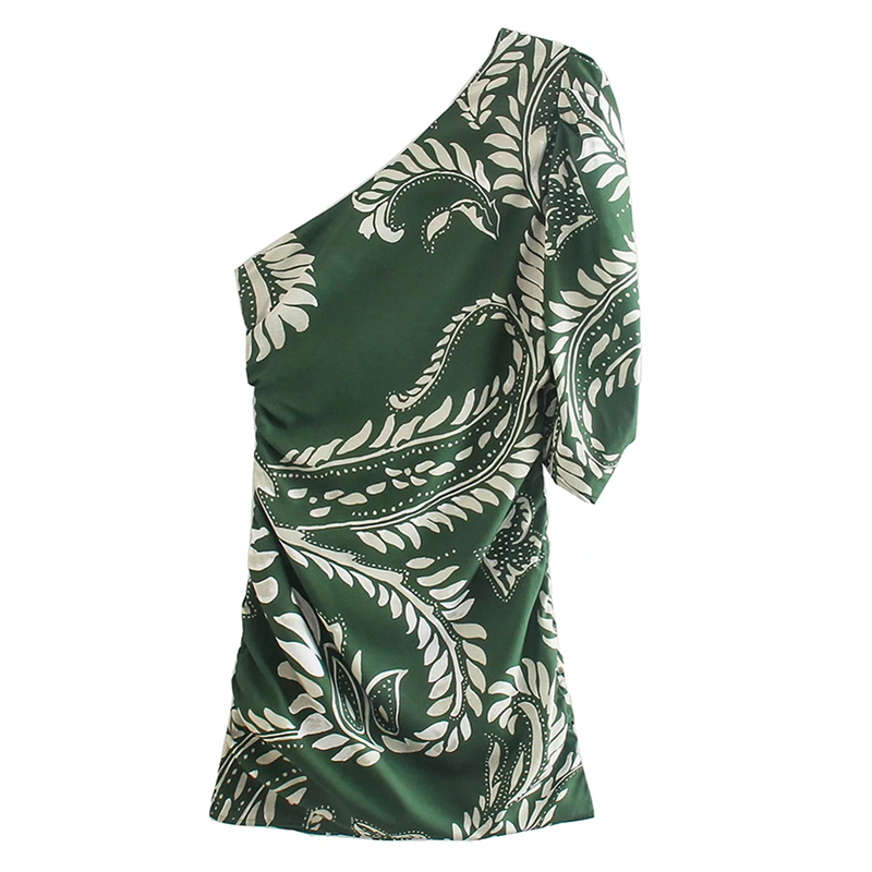 Women Chic Printed Mini Dresses Fashion Half Sleeve A Line Dresses Female Casual Beach Party Dresses Mujer Vestidos