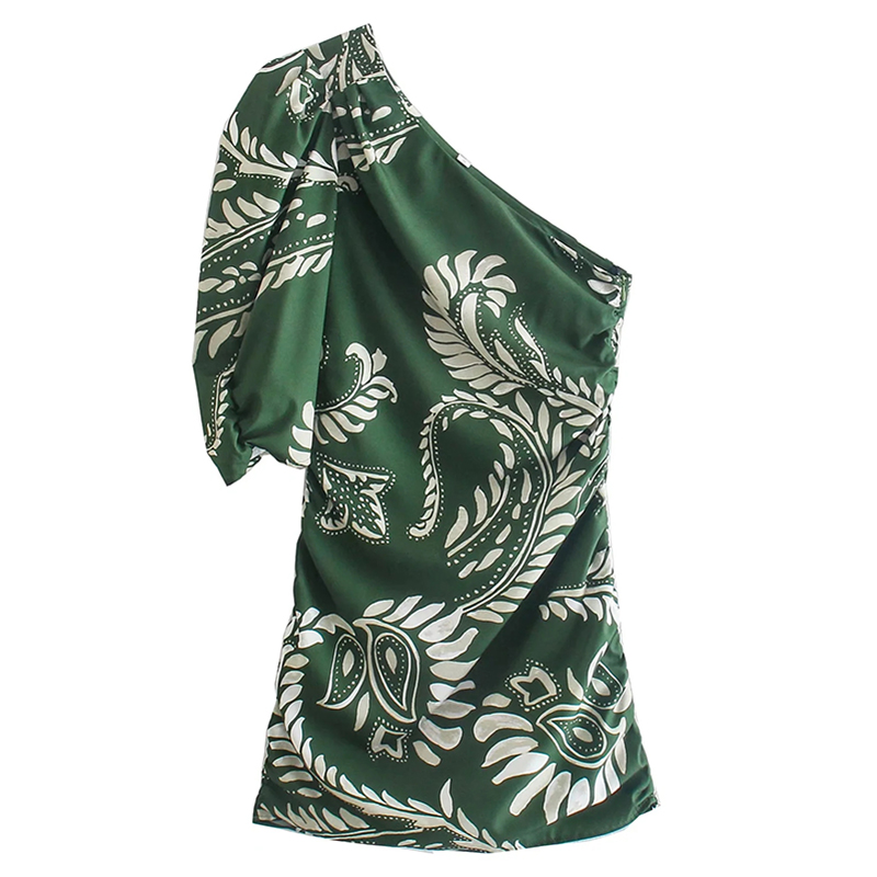 Women Chic Printed Mini Dresses Fashion Half Sleeve A Line Dresses Female Casual Beach Party Dresses Mujer Vestidos