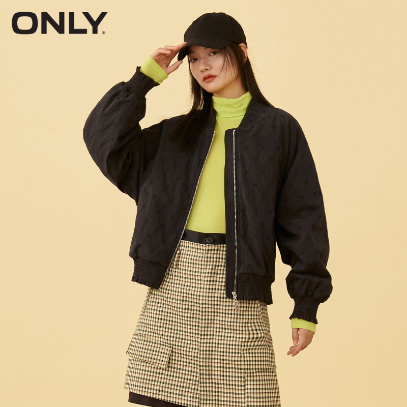 目目 fourteen kucun2 ONLY winter new style wood ear side bow loose baseball uniform windbreaker jacket female | 121436010