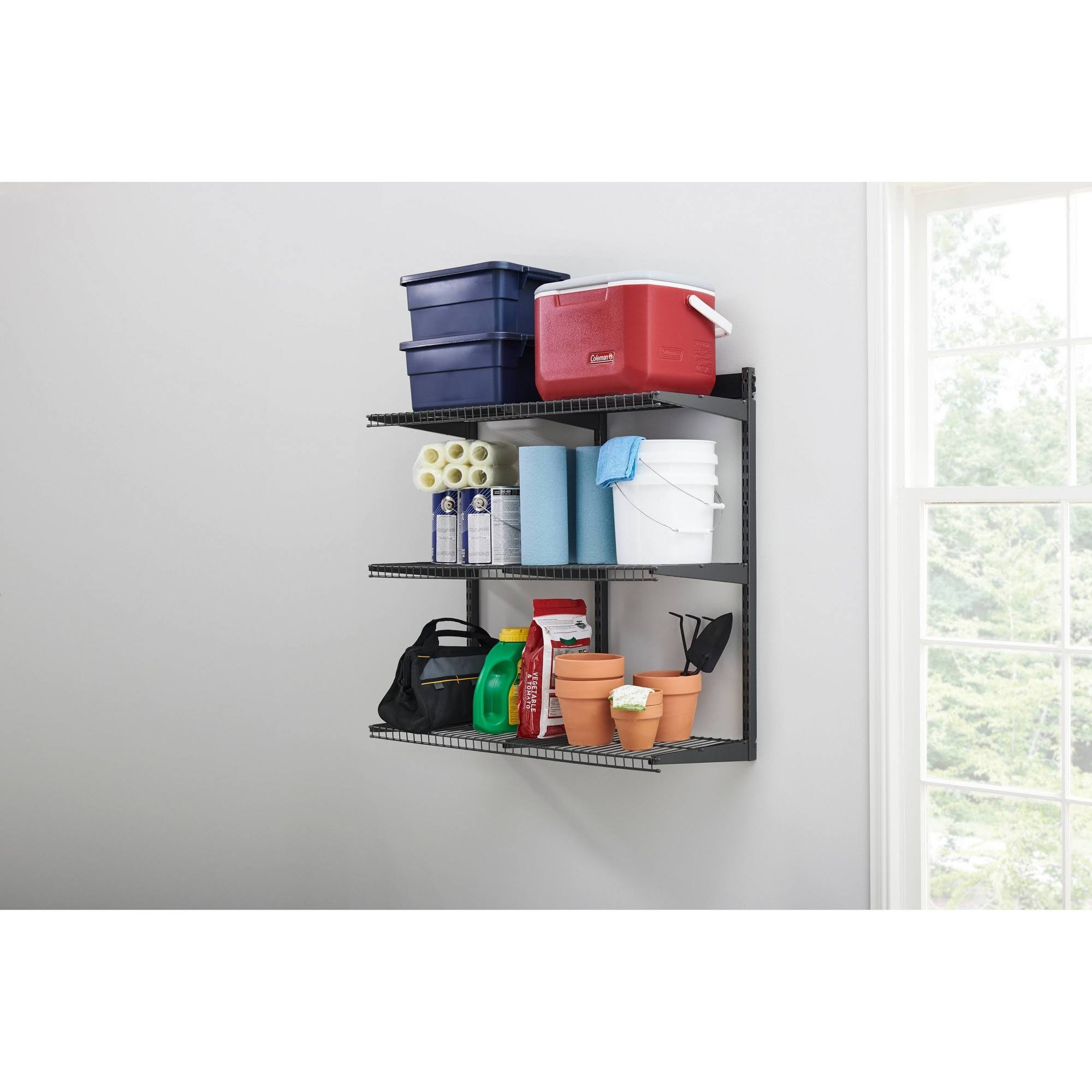 Rubbermaid 36x22 FastTrack Garage Storage All-in-One Rail Shelving Kit