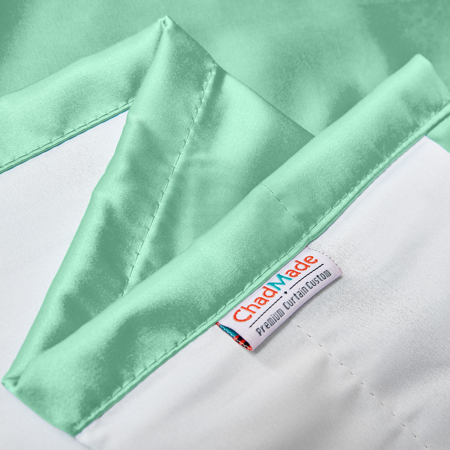 3 Inches Rod Pocket Soundproof Fuax Silk Window Curtain Panel with Blackout Lined LHZ