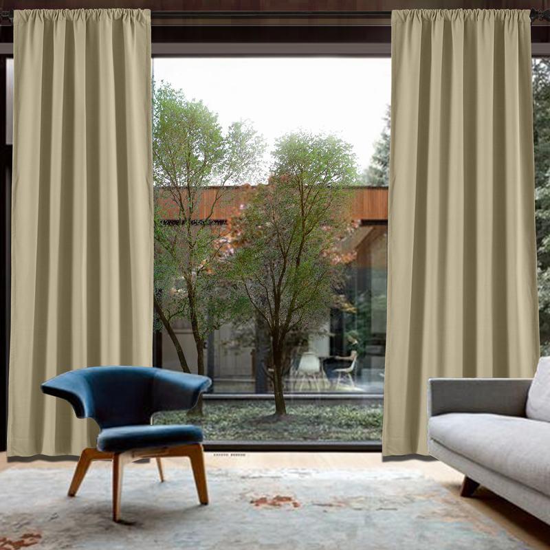 CAPRI Cotton Linen Polyester Curtain Drapery Custom