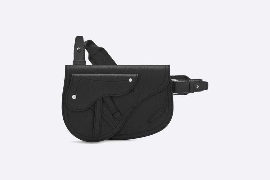 Saddle Messenger Bag Black Grained Calfskin