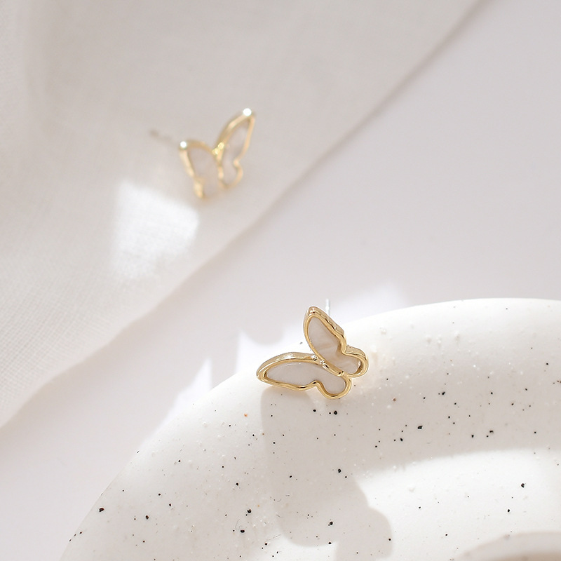 韩国S925银针小清新耳环百搭气质心形珍珠耳饰个性防过敏耳钉批发