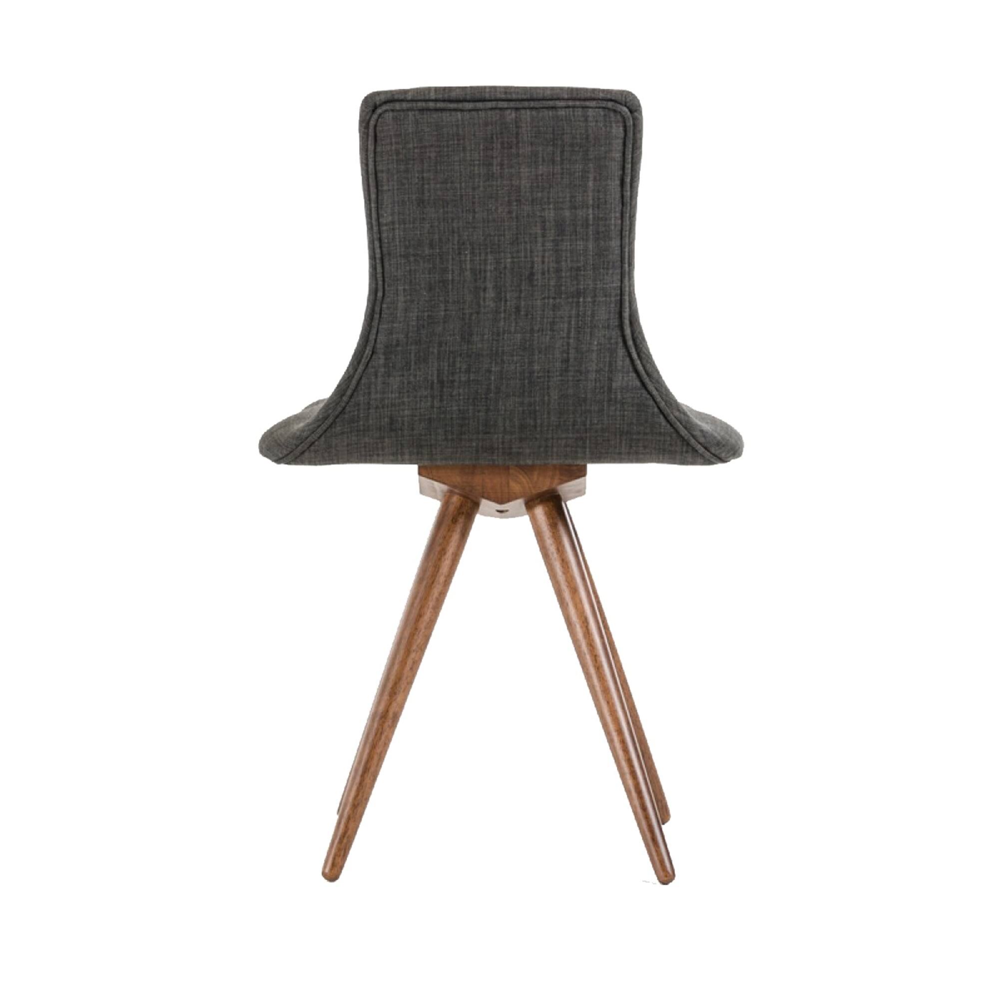 Benjara BM223498 Fabric Upholstered Dining Chair with Splayed Legs Gray Brown - Set of 2