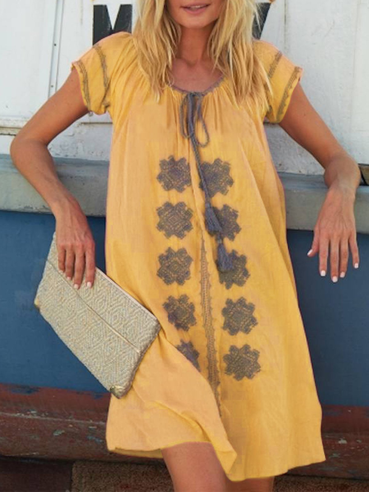 Women Dresses Holiday Boho Linen Dresses