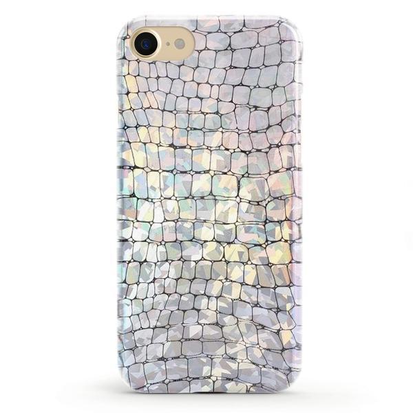 Stylish Holo Chrome Croc Case