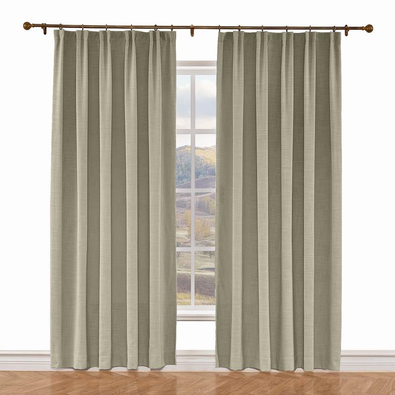 LIZ Polyester Linen Curtain Drapery Custom