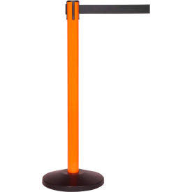 Queue Solutions LLC SafetyMaster 450 Retractable Belt Barrier, 40x22 Orange Post, 11& Black Belt - Pkg Qty 2