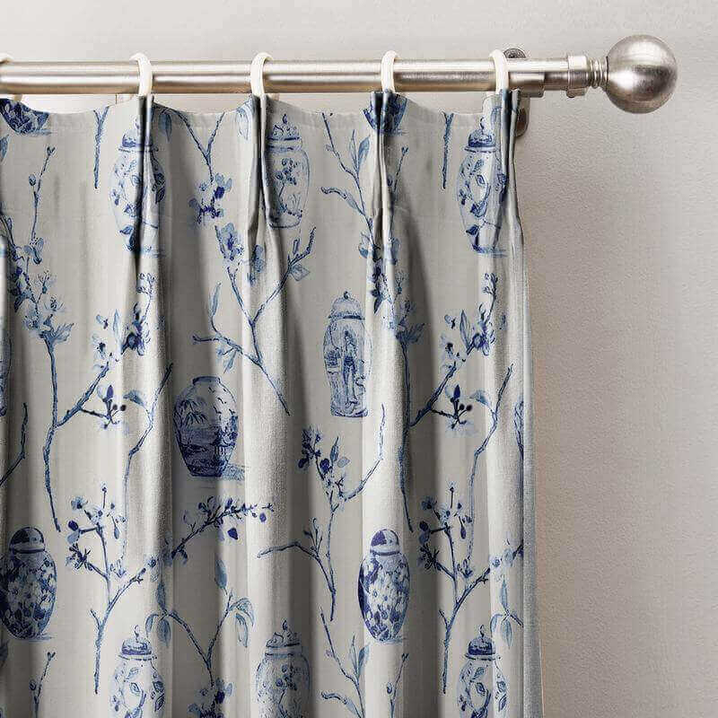 Pinch Pleated Blackout Lining Retro Plum Drape BQ66261