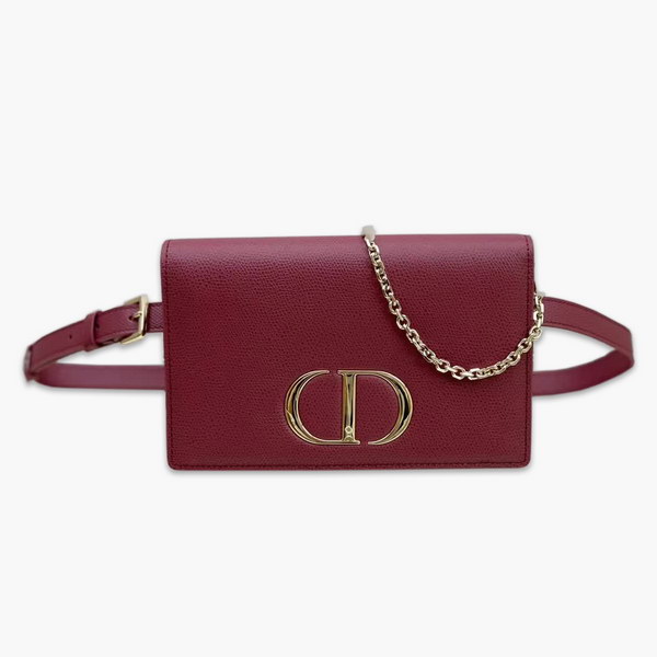 【原版皮】迪奥/Dior 30Montaigne 腰包WOC二合一，采用多功能设计，正面饰以CD元素，展现30 Montaigne系列产品的标志性外观，可搭配腰带佩戴，肩背，斜挎或作为手拿包使用