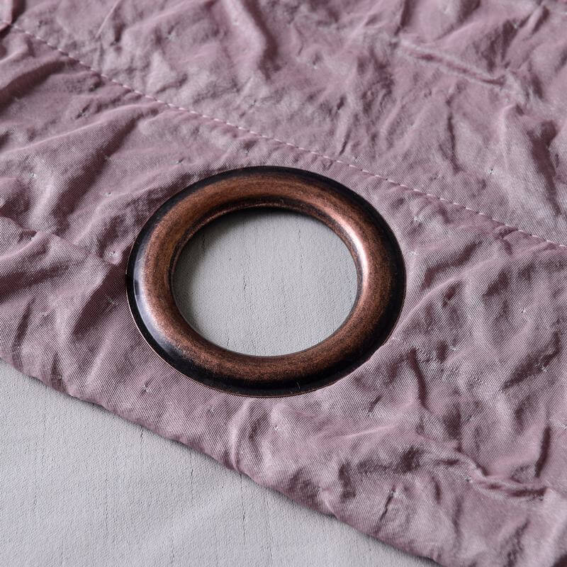 Antique Bronze Grommet Wrinkle Blackout Curtain Drapes