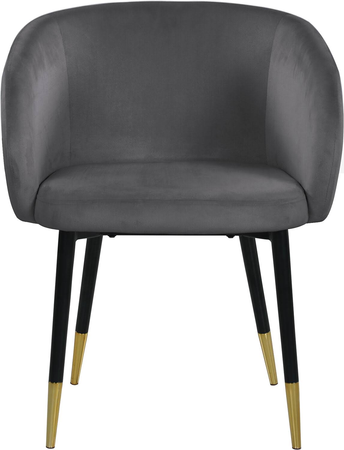 Meridian Furniture Louise Grey Velvet Dining Chair