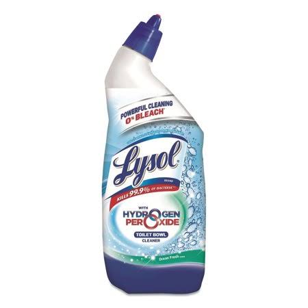 Lysol Toilet Bowl Cleaner with Hydrogen Peroxide, Cool Spring Breeze, 24 oz, 9/Carton - RAC98011