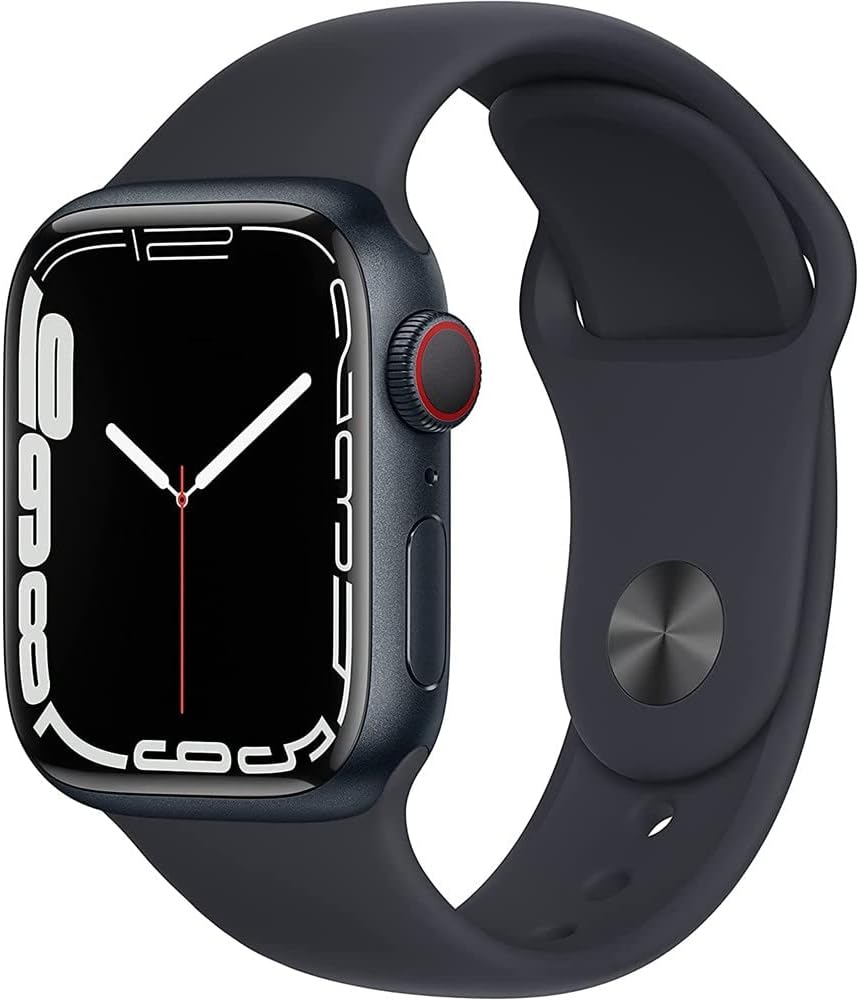 Apple Watch Series 7 (GPS, 41mm) Starlight Aluminum Case with Starlight Sport Band, Regular (Renewed)