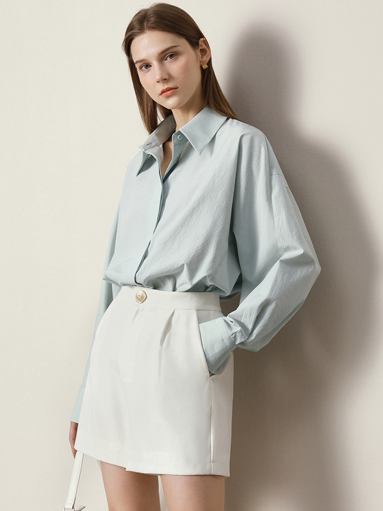 kucun weight Amii Minimalism Women Shirts Office Lady Blouse For Women Loose Solid Elegant Blusas Ladies Clothing Casual Female Tops 12230012