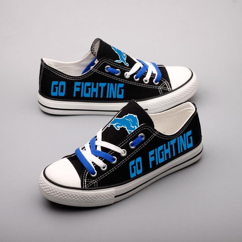 Detroit Lions Shoes Letter Glow In The Dark Shoes Cheap Laces Custom