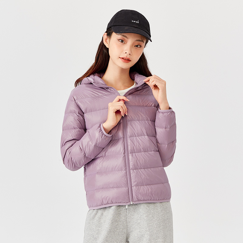 目目 one dan SEMIR Down Jacket Women Light And Thin Hooded Windproof 2021 Winter New Black Technology Three-Proof Solid Jacket Fashion