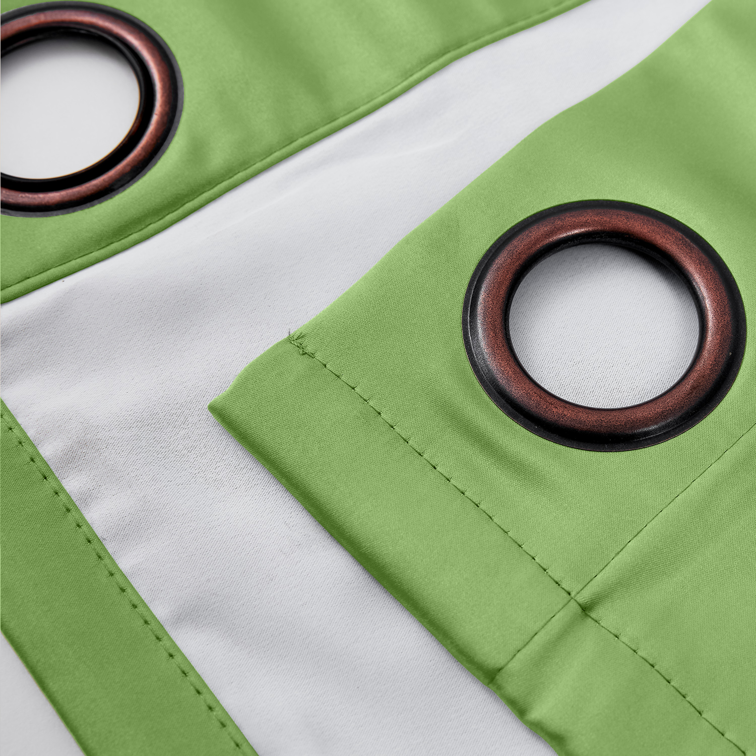 Polyester Cotton Silk Curtain Drape Panel in Antique Bronze Grommet with Blackout Lined LHZ