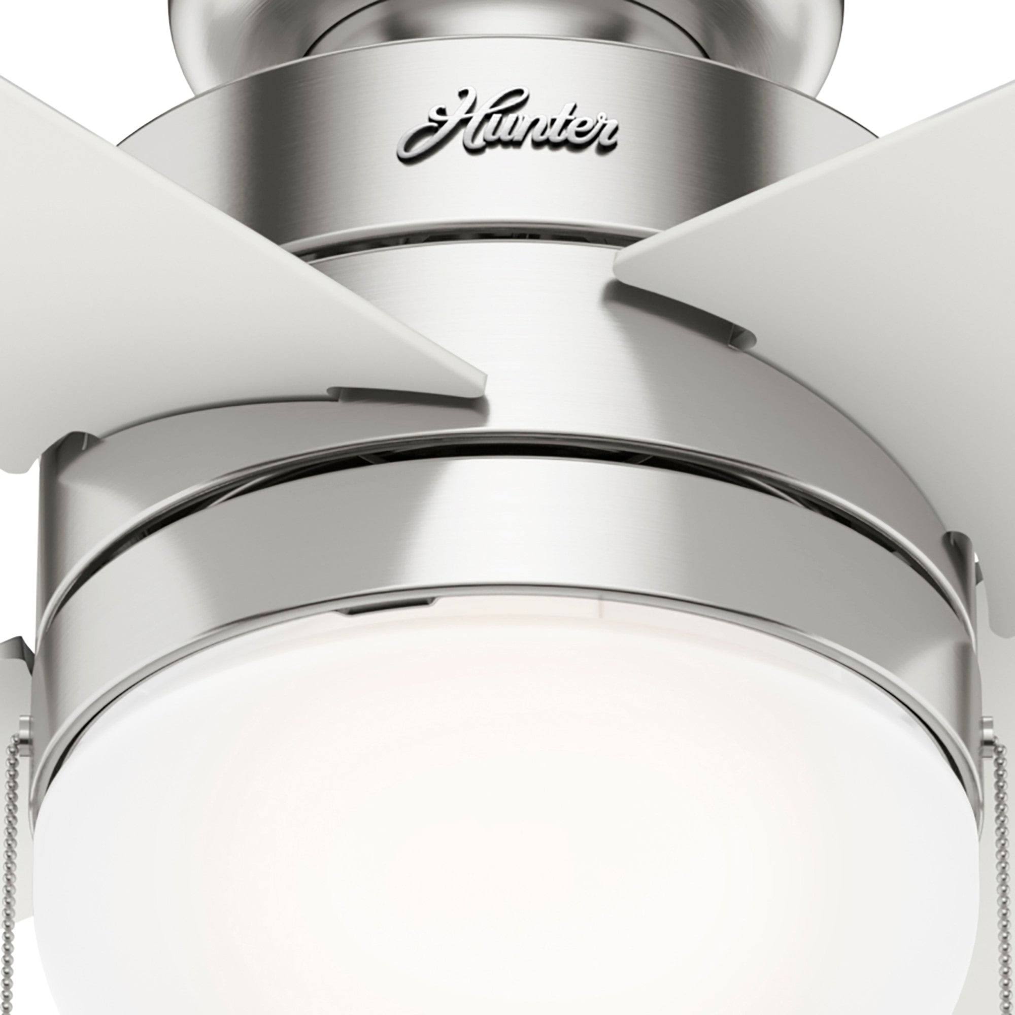 Hunter Timpani 44x22 Ceiling Fan w/LED Light - Brushed Nickel - 50358