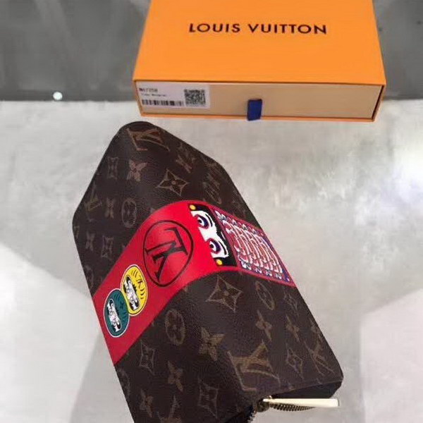 【原版皮】路易威登/LV 拉链钱夹，取材Monogram帆布，借鉴山本宽斋的艺术特色，缤纷展现歌舞伎，脸谱元素，出心裁的戏剧设计风格，款号：M67258