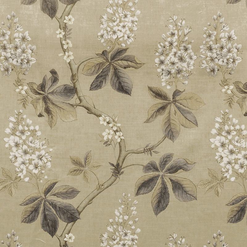 Floral Botanical Print Cotton Print Pinch Pleated Blackout Lining Darpe Panel BQ66276