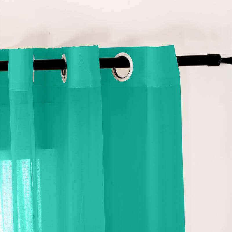 CUSTOM Scandina Peacock Indoor Outdoor Sheer Curtain Voile Drapery