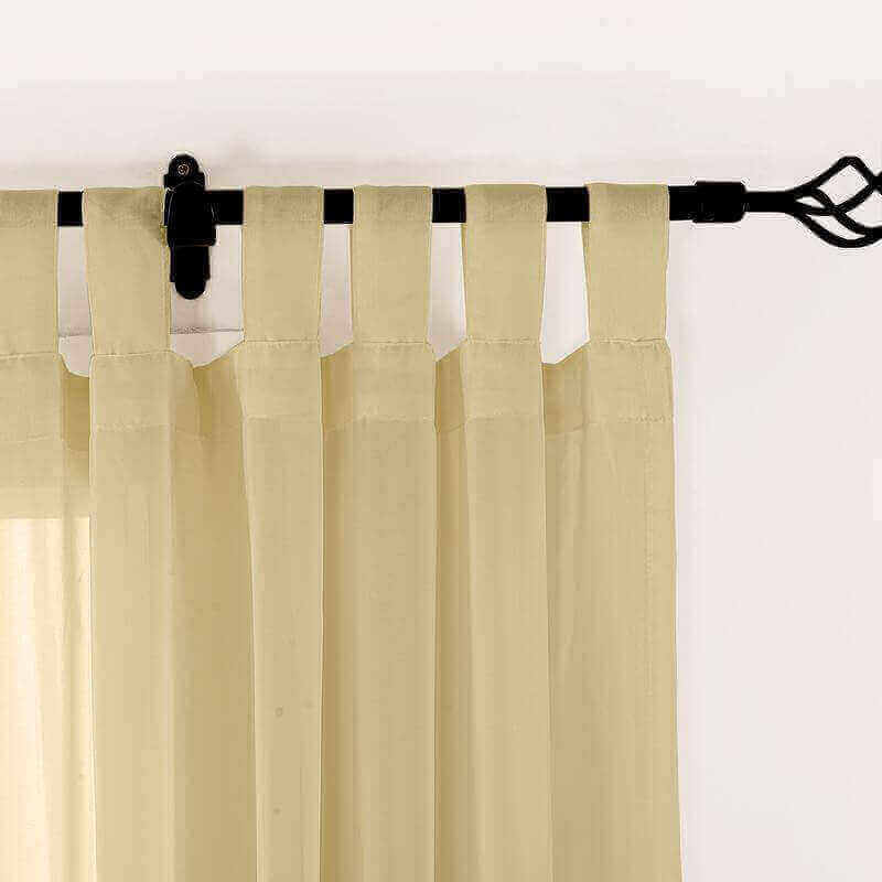 CUSTOM Scandina Taupe Indoor Outdoor Sheer Curtain Voile Drapery