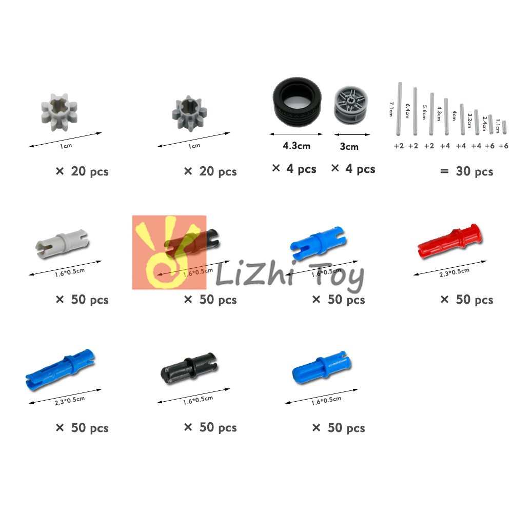MOC Technical Compatible with Building Blocks Bricks Pin Liftarm Studless Beam Axle Connector Panel Gear Car Mindstorms Toys