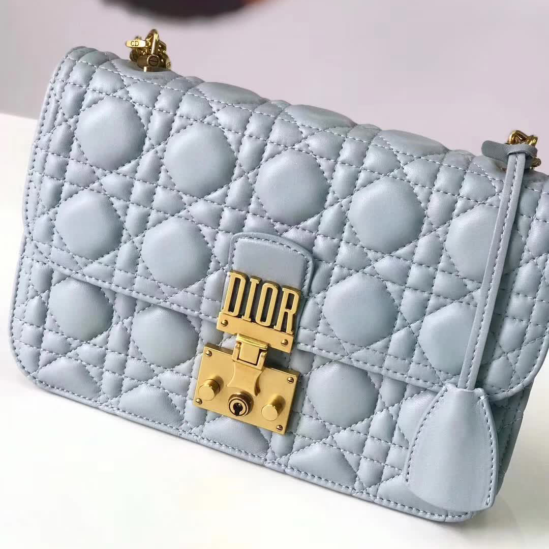 【原版皮】迪奥/Dior 链条包，选用小羊皮绗缝藤格纹，饰以精致又摩登复古品牌标识锁扣，很有年代感，搭配链条肩带，真是perfect