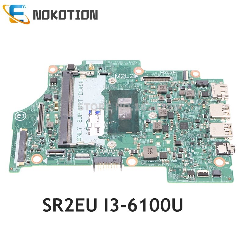 NOKOTION For DELL inspiron 13 7353 7359 7568 laptop motherboard CN-0KN06J 0KN06J KN06J 14275-1 TFFRC SR2EU I3-6100U CPU