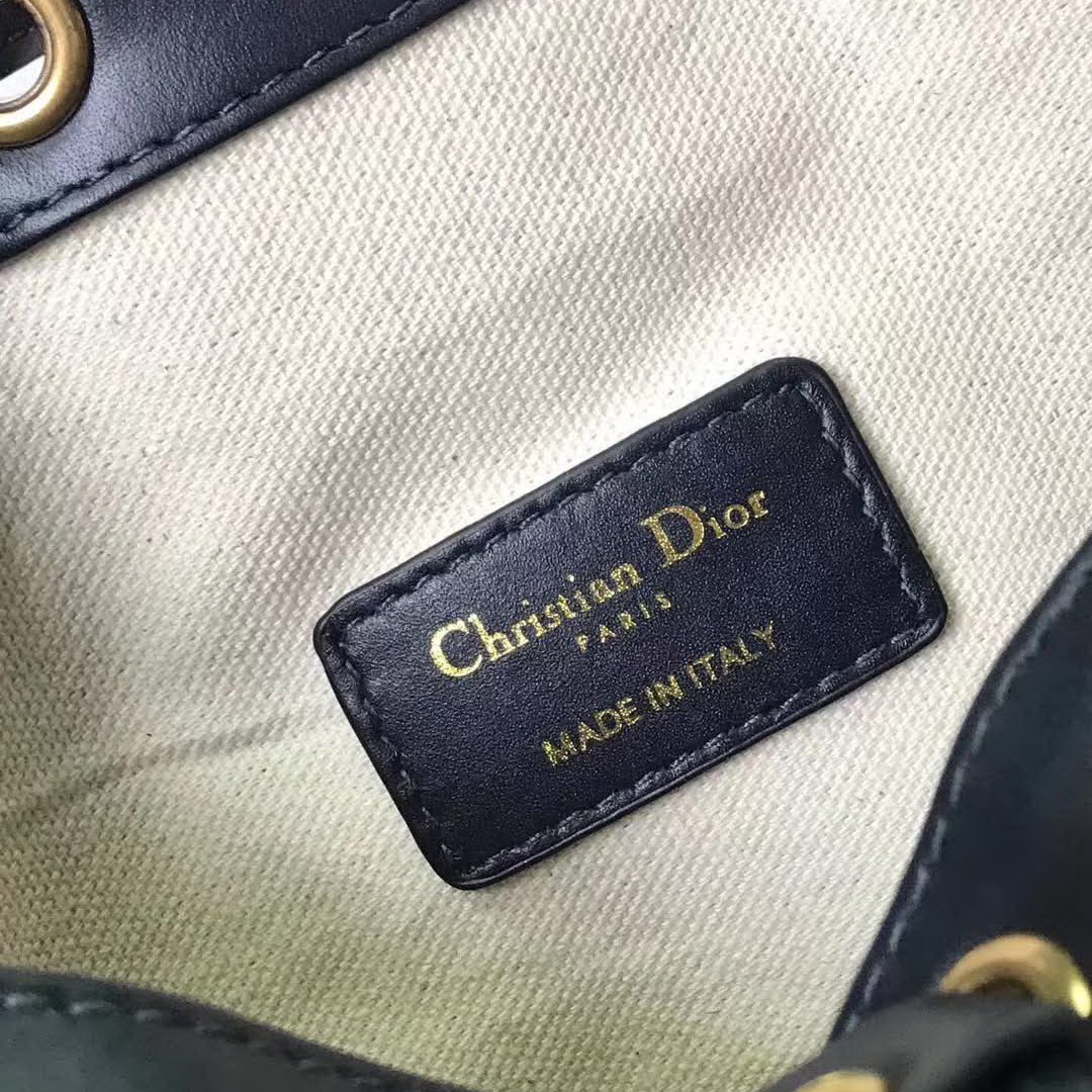 【原版皮】迪奥/Dior 水桶包，选用Oblique提花帆布搭配同色系牛皮皮革裁制而成，简约时尚，看起来帅气又低调