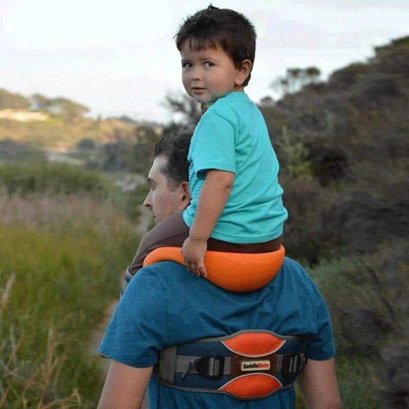 Hands-Free Shoulder Carrier with Ankle Straps and Cushioned Hip Seat Nylon Child