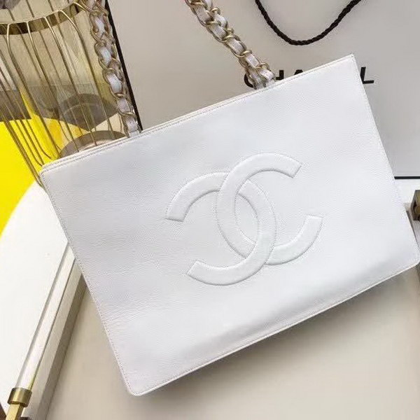 【原版皮】香奈儿/Chanel 大Logo全皮购物包，实用型设计理念，进口小牛皮，大容量，日常上班A4文件妥妥的，大小正好款式也不挑服装 ，休闲，裙装都可轻松驾驭，款号： AS1943