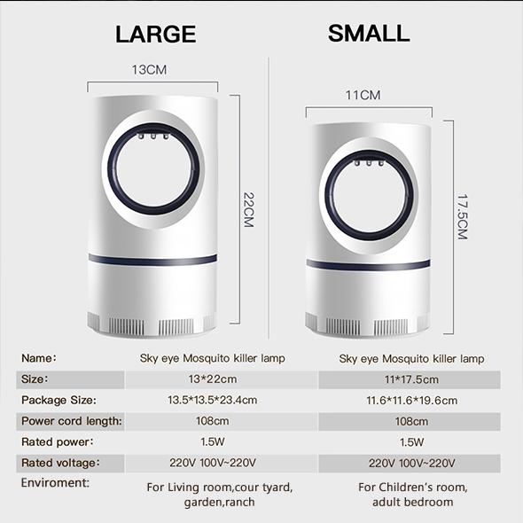 Mosquito And Flies Killer Trap - Suction Fan
