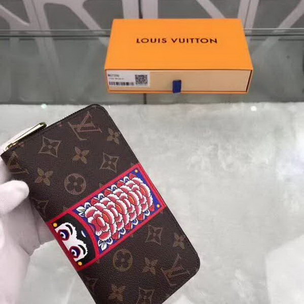 【原版皮】路易威登/LV 拉链钱夹，取材Monogram帆布，借鉴山本宽斋的艺术特色，缤纷展现歌舞伎，脸谱元素，出心裁的戏剧设计风格，款号：M67258