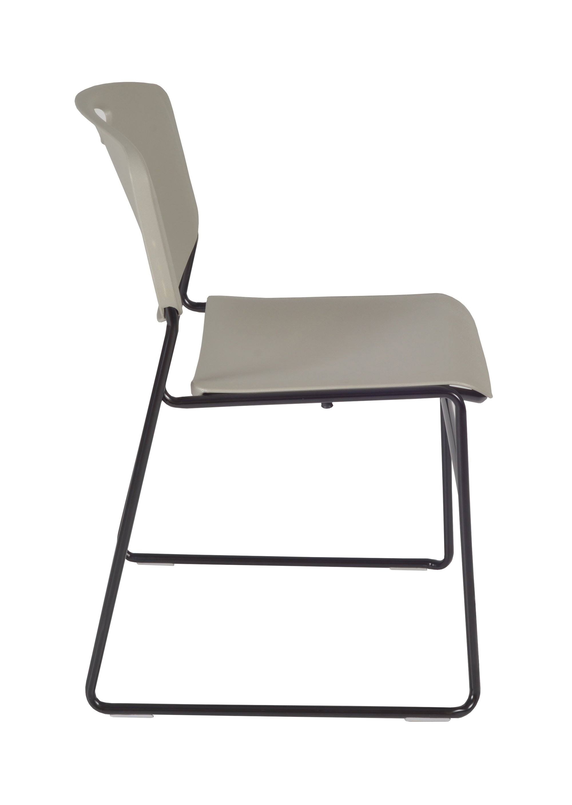 Regency 60x22 x 24x22 Kee Training Table- Beige/ Black 2 Zeng Stack Chairs- Grey