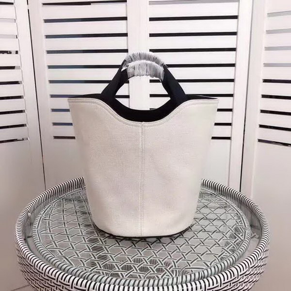 【原版皮】巴黎世家/Balenciaga, 帆布水桶手提包，黑白设计正面大小logo相衬，经典设计简约不轻易过时，帆布包轻盈易携带，容量却很赞，手提斜挎都是棒棒的