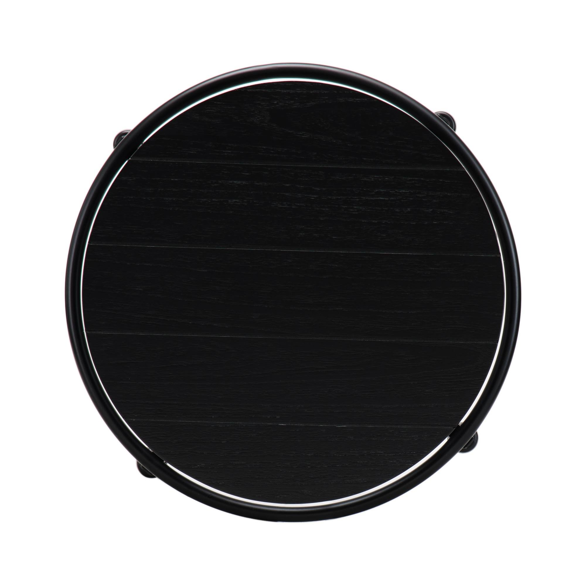 Industrial Adjustable Height Swiveling Stool Black - Aiden Lane