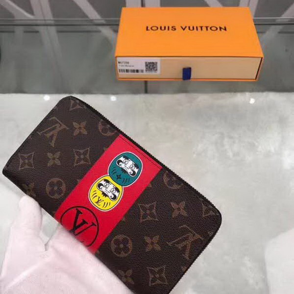 【原版皮】路易威登/LV 拉链钱夹，取材Monogram帆布，借鉴山本宽斋的艺术特色，缤纷展现歌舞伎，脸谱元素，出心裁的戏剧设计风格，款号：M67258
