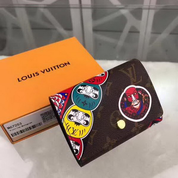 【原版皮】路易威登/LV Victorine钱夹，取材Monogram帆布，借鉴山本宽斋的艺术特色，缤纷展现歌舞伎，脸谱元素，款号：M67253