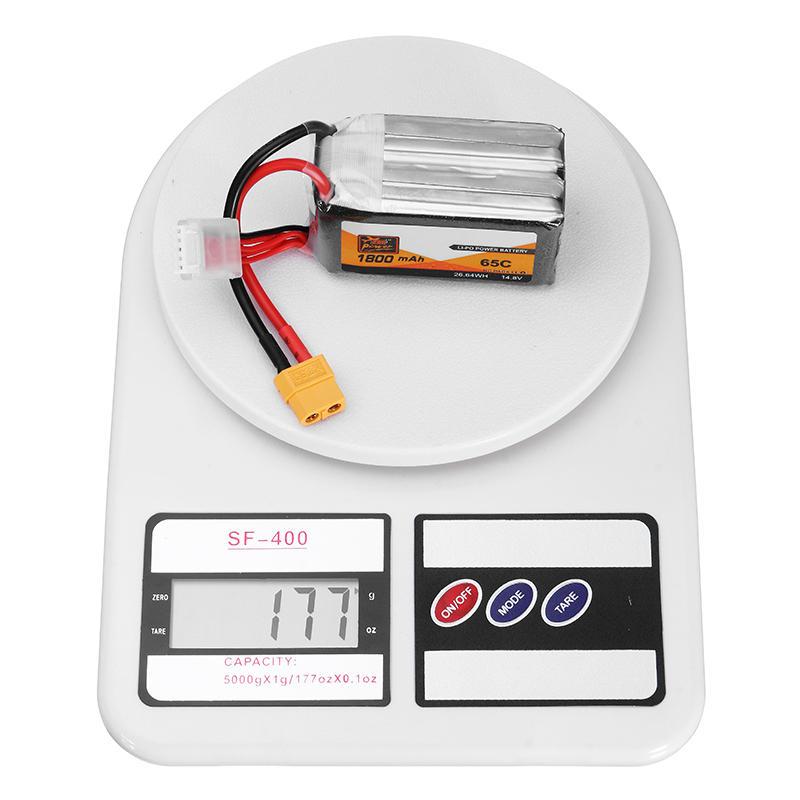 2 PCS ZOP Power 14.8V 1800mAh 65C 4S Lipo Battery XT60 Plug For RC FPV Racing Drone