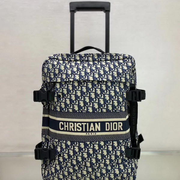 【原版皮】迪奥/Dior oblique 旅行箱,经典特制oblique老花布料自带高级感,因为是特制面料 所以箱子很轻,面料不会皱皱的哦,尺寸符合国际登机标准,容量颜值通通在线