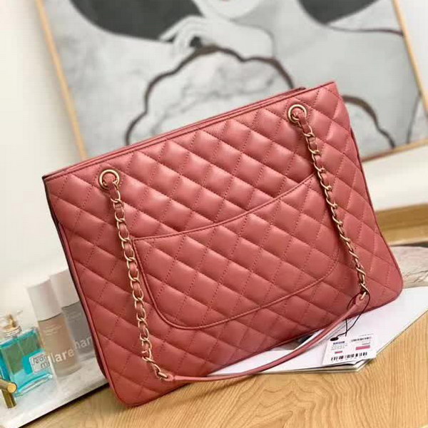 【原版皮】香奈儿/Chanel 购物袋，明星贵妇们的最佳新宠，小香棱格概念，皮链袋，双C标志，一眼钟情，采用进口小羊皮，柔软细腻，皮质独特，纹络更显高档质感，款号：57030