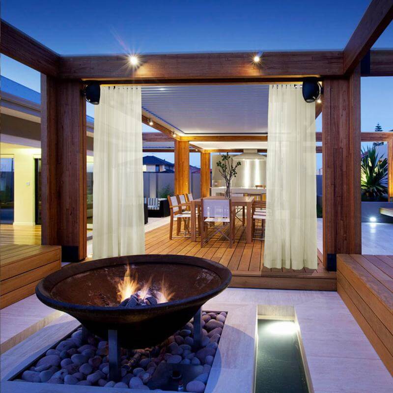 Tab Top Indoor Outdoor Sheer Curtain Wide Opulent Voile Drape SCANDINA