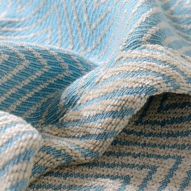 Polyester Chenille Jacquard Grommet Wave Soft Handfeel Panel Curtain Drape Tinge