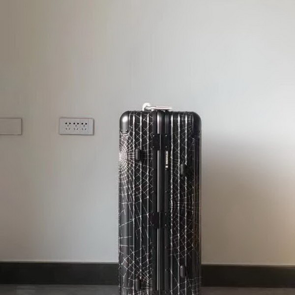 日默瓦/rimowa  x Supreme联名蜘蛛网，全铝箱体，二次氧化蜘蛛网，无极变速弹跳拉杆