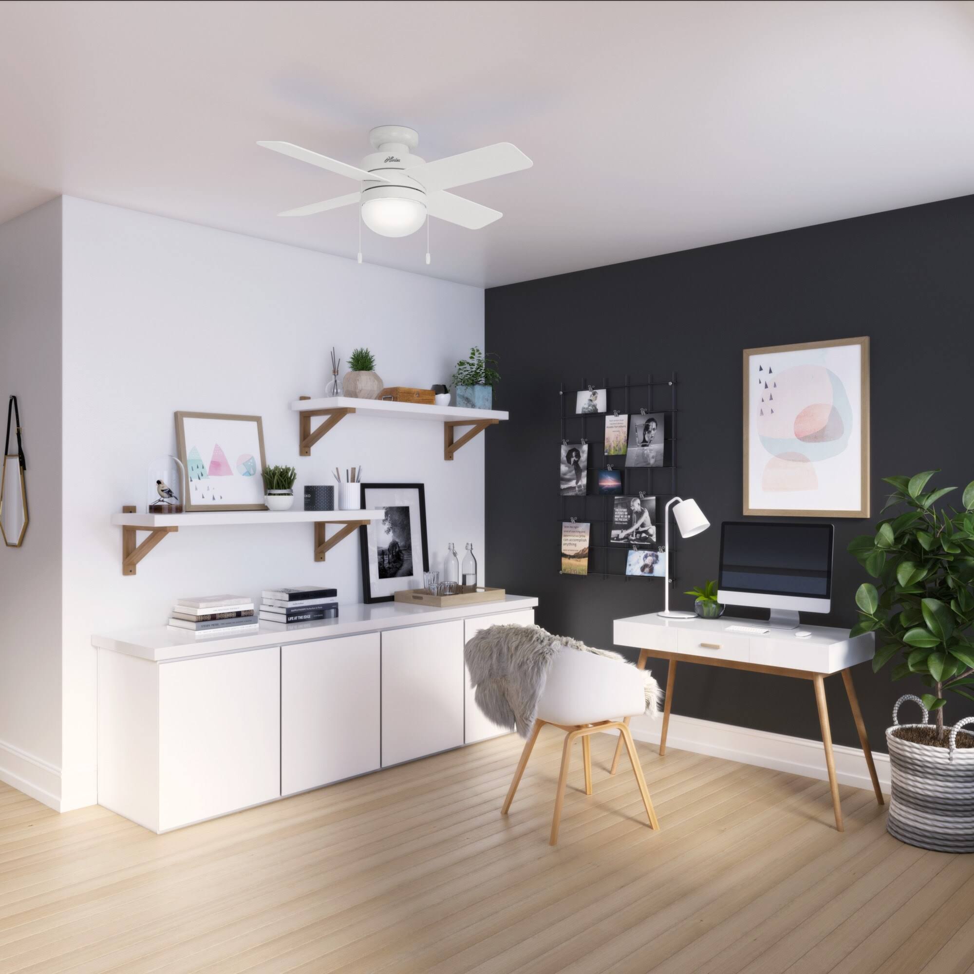 Hunter Timpani 44x22 Ceiling Fan w/LED Light - Brushed Nickel - 50358