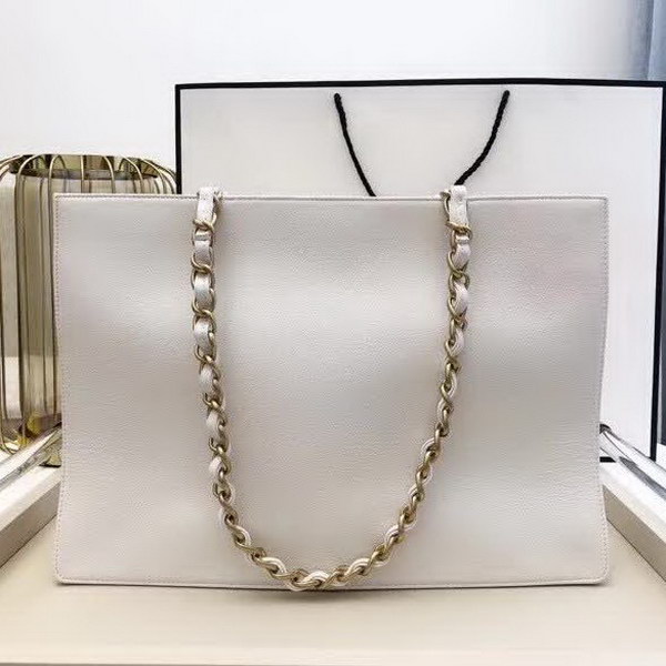 【原版皮】香奈儿/Chanel 大Logo全皮购物包，实用型设计理念，进口小牛皮，大容量，日常上班A4文件妥妥的，大小正好款式也不挑服装 ，休闲，裙装都可轻松驾驭，款号： AS1943