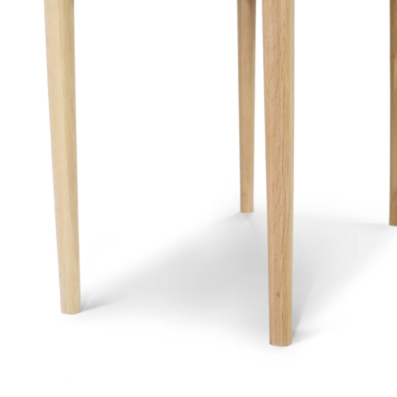 Meno Console Table - Finish: White Marble, Oak by The Bianco Collection